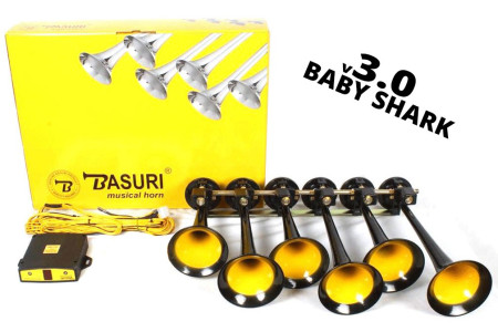  BABY SHARK 3.0 12/24V MELODIE-LUFTHORN - BASURI Basuri Baby Shark Air Horn 3.0 BABY SHARK 3.0 12/24V MELODIE-LUFTHORN - BASURI